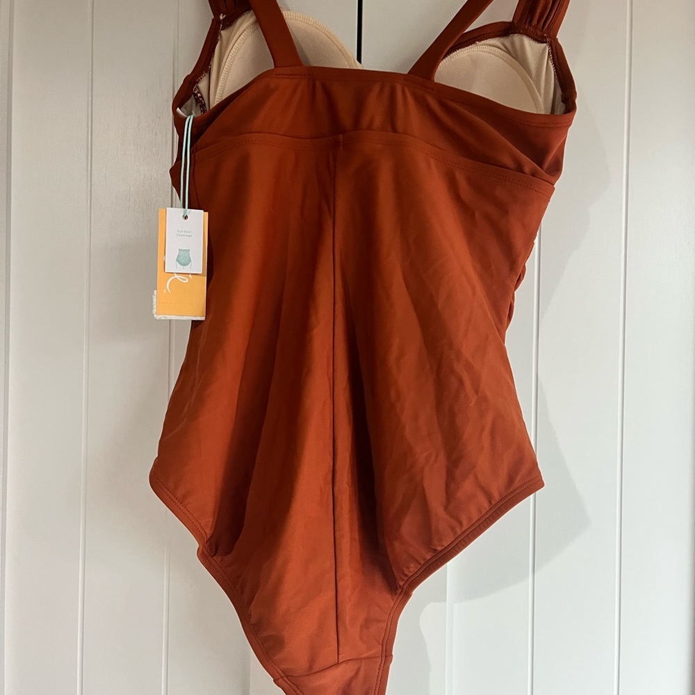 Kona Sol Rust One-Piece Swimsuit - Picture 3 of 5